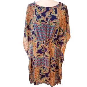 Paisley kimono tunic top. Sweet Storm. Medium